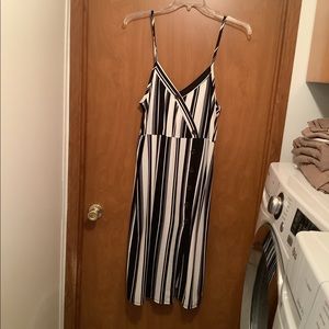 Endless Fame black & White striped dress